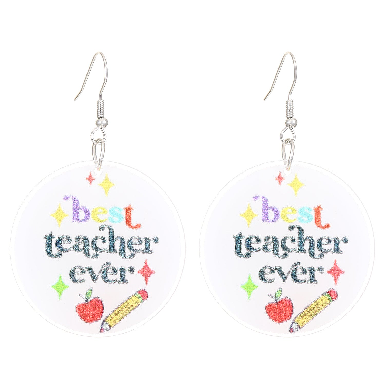 Wholesale Pastoral color letter MAMA acrylic earrings